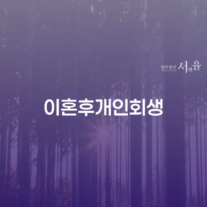 이혼 후 개인회생, 새로운 시작을 위한 현명한 선택일까요?
